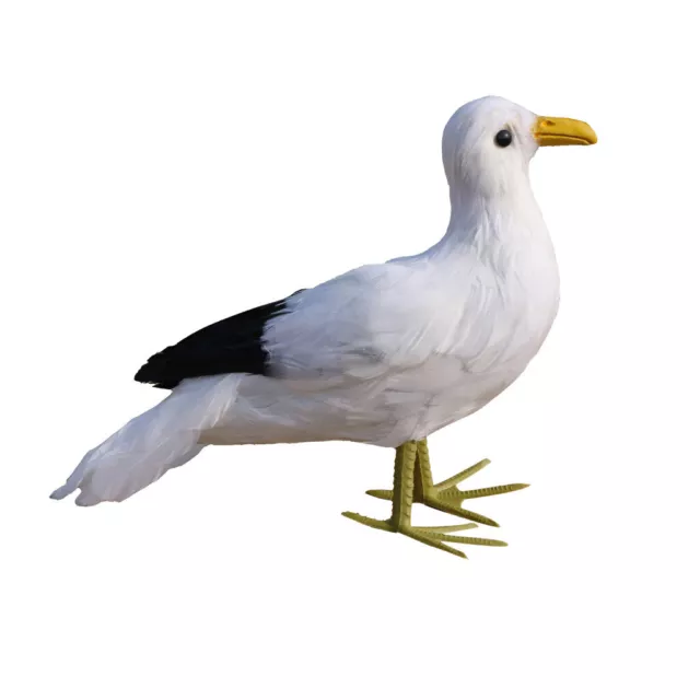 Artificial Seagull Bird Realistic Taxidermy Home Garden Decoration Ornament