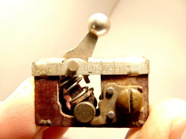 vintage unwired mechanical switch with all metal parts; name on side obscured 2