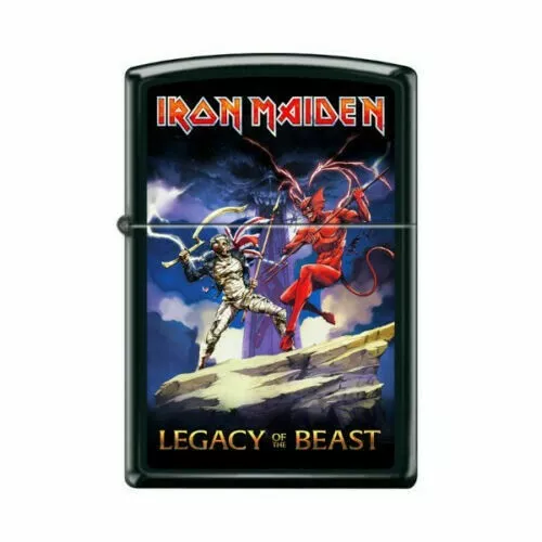 Zippo Lighter Iron Maiden 2016 Legacy Of The Beast Black Matte Brand New & Boxed