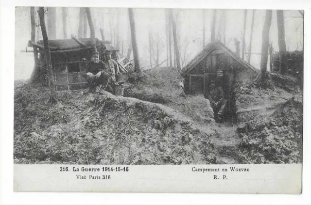 Militaire Guerre 1914  Campement En Woevre