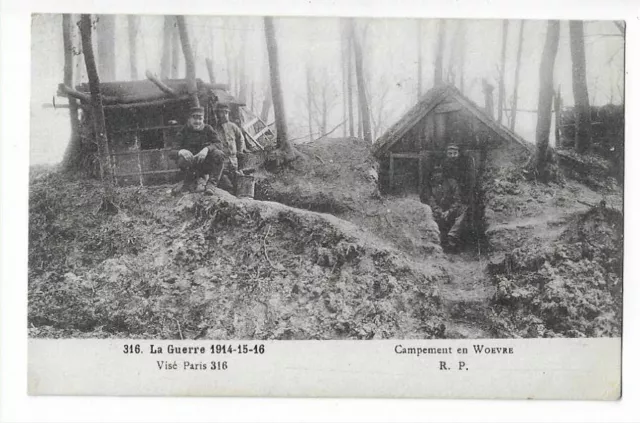 Military War 1914 Camp In Woevre