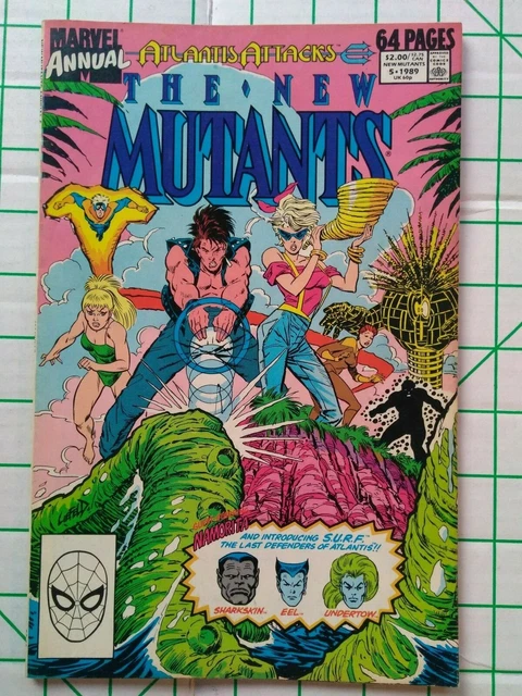 THE NEW MUTANTS ANNUAL VOL.1 No.5 1989 - ATLANTIS ATTACKS - INTRODUCING S.U.R.F.