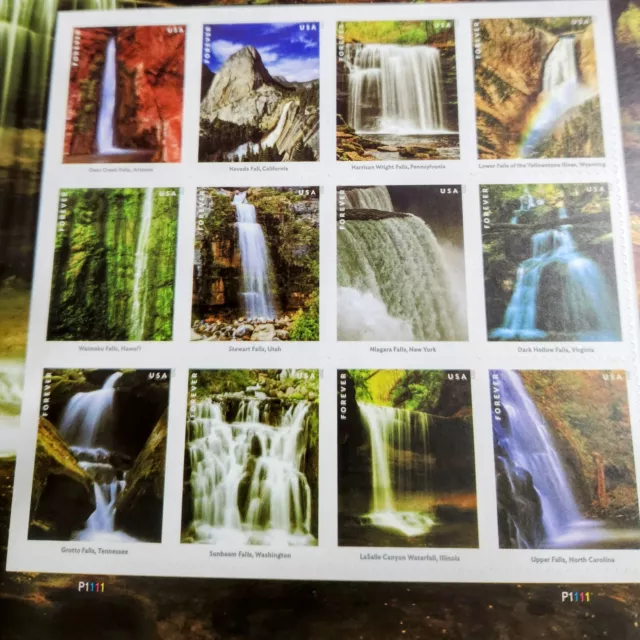 Scott # 5800-Waterfalls-Sheet of 12  First Class  Stamps, Face Value $8.16