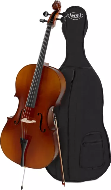 Violoncelle Orchestre Instrument a Cordes Taille 4/4 Archet 4 Corde Housse Set
