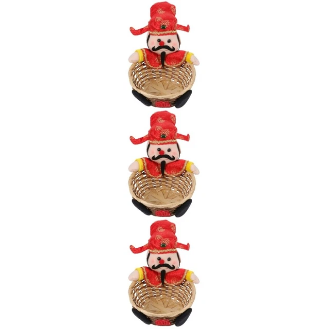 3 Pcs Gott Des Reichtums Süßigkeitenkorb -Geschenk Weihnachtsdeko