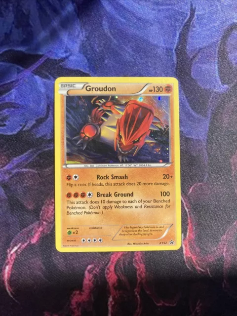 Pokemon Card Groudon XY52 Black Star Promo Near Mint Condition