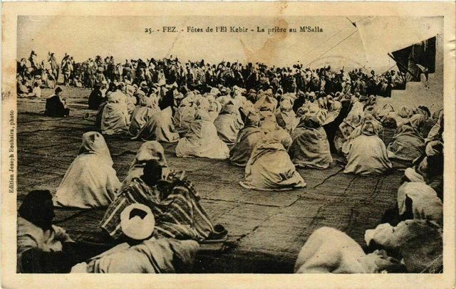 CPA AK FEZ Fetes de l'El Kebir, La priere au M'Salla MAROC (824722)