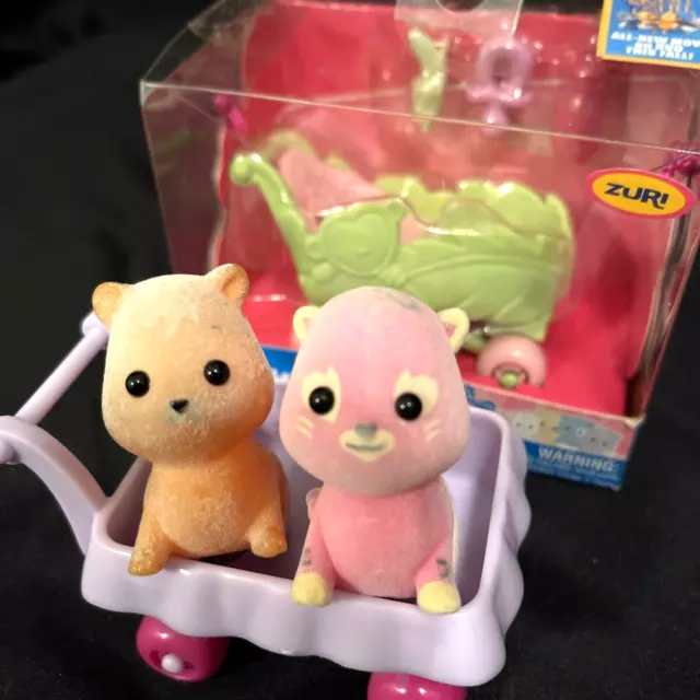 Zhu Zhu Baby ZURI & NRFB Accessories + Wagon & Friend!
