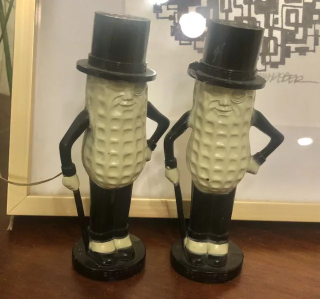 Vintage Planters Salt & Pepper Shakers MR. PEANUT Pyro Made In USA