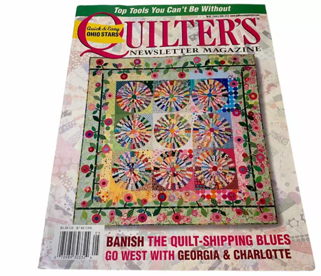 Quilter's Newsletter Magazine Issue #372 May 2005 Six Quilt Patterns