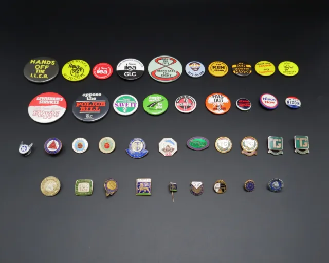 Vintage Badges: Political / Protest / Union / Associations – Sold Individually