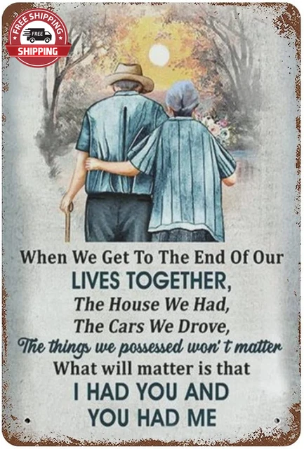 VIOFLOW Vintage Metal Tin Sign to My Wife Couple Wife Gift from Husband Old Coup