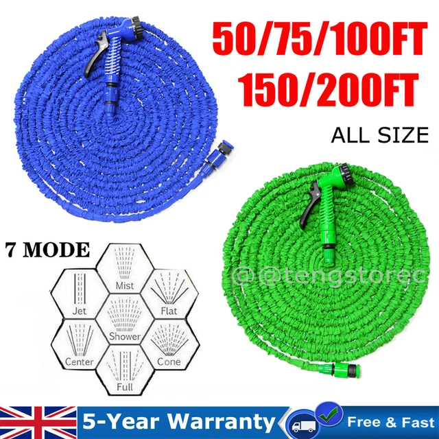 EXPANDABLE EXTENDABLE GARDEN HOSE FLEXIBLE PIPE EXPANDING WITH SPRAY