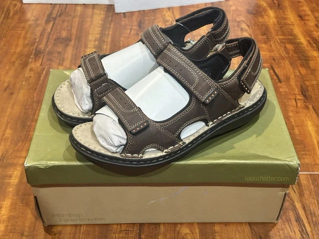 Hotter Comfort Concept Dee Brown Leather Sandals Men’s Size US 9 M - New in Box Welcome to the Comfort Lab. Every pair of Hotter shoes is  main image 3