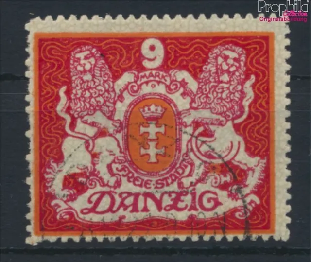 Briefmarken Danzig 1922 Mi 99Y  Gefälligkeitsentwertung gestempelt Flaggen (9965