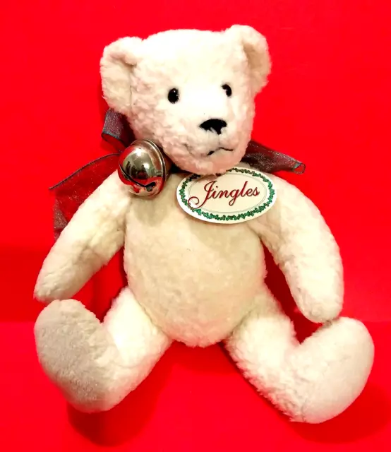 Vtg 1992 North American Bear Co 10" Jingles Bear New Plush Stuffed Old Teddy Toy
