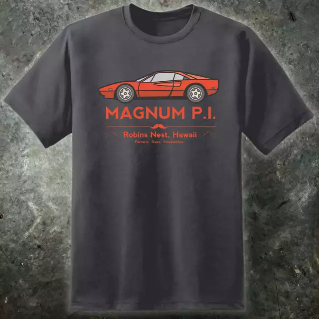 Magnum Pi Vintage Herren 80s Tv-Show T-Shirt Tom Selleck