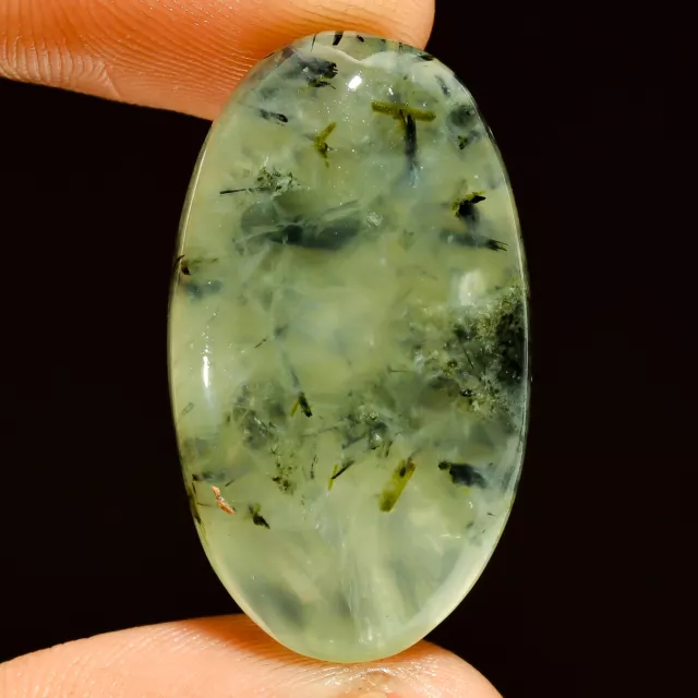 Natural Prehnite Oval Shape Cabochon Loose Gemstone 43.5 Ct. 31X18X8 mm EE-39415