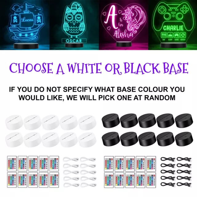 Lámpara LED que cambia de color pingüino sonrisa y onda regalo personalizada luz nocturna 2