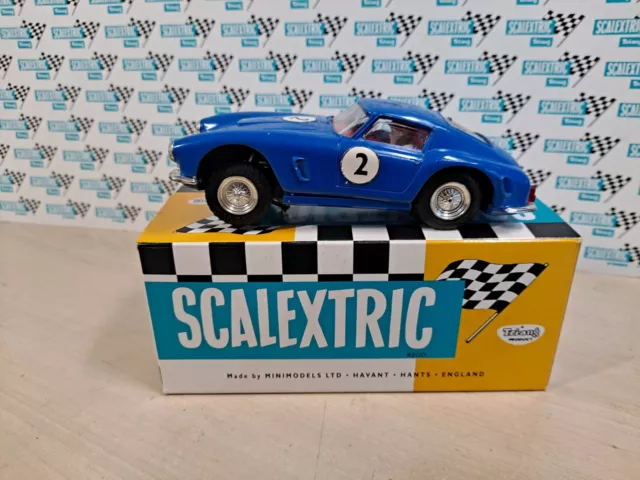 Scalextric  C69 Blue Ferrari Berlinetta No2 Car With Lights Repro Box Superb