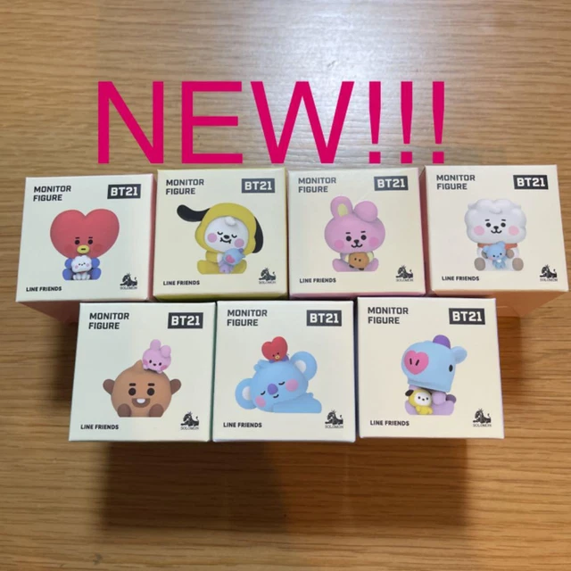 BT21 MONITOR FIGURE Line Friends 7 Types Complete Set Mini Toy w/ Box £ ...