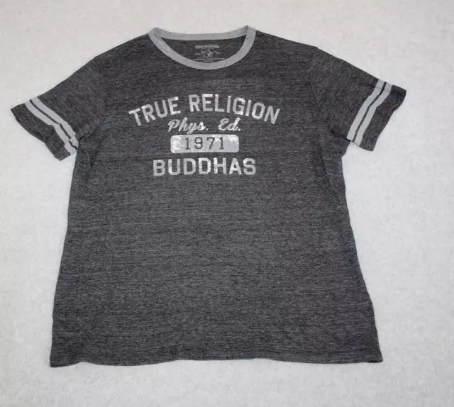 True Religion Shirt Men's XXL Crew Neck Short Sleeve Tee Logo
