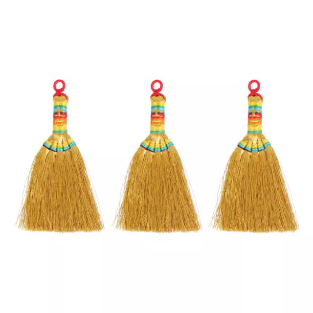 3 Pcs De Sorgho Pendentif Balai Enfant Jouets Pour Enfants