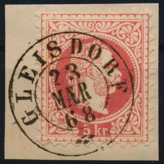 ÖSTERREICH 1867 5kr, GLEISDORF (St) Kl:15P! Schön, frisch!