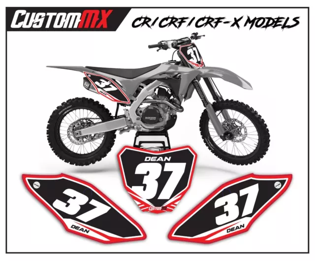 Honda CR/CRF MX NUMBER BOARD GRAPHICS BACKGROUNDS 85 150 125 250 450 500