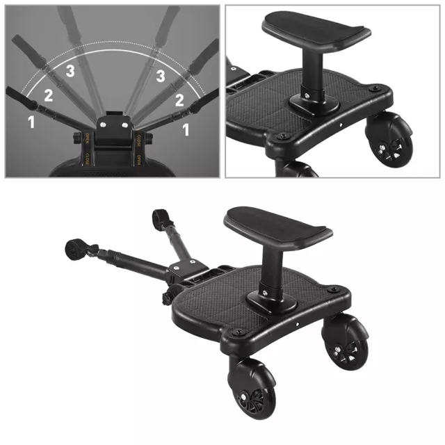 Universal Buggy Stand Board With Seat 25kg Stroller Pram Pushchair Connect Load