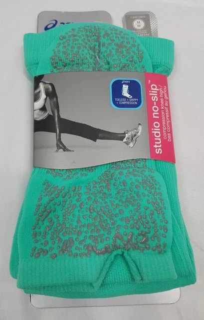 ASICS Womens Studio No-Slip Compression Knee High TEAL 