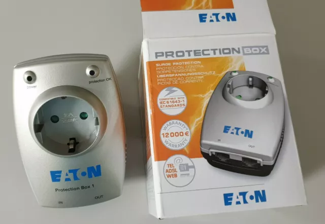 Protezione fulmini sovratensioni EATON 1 outlet 230V + telefono