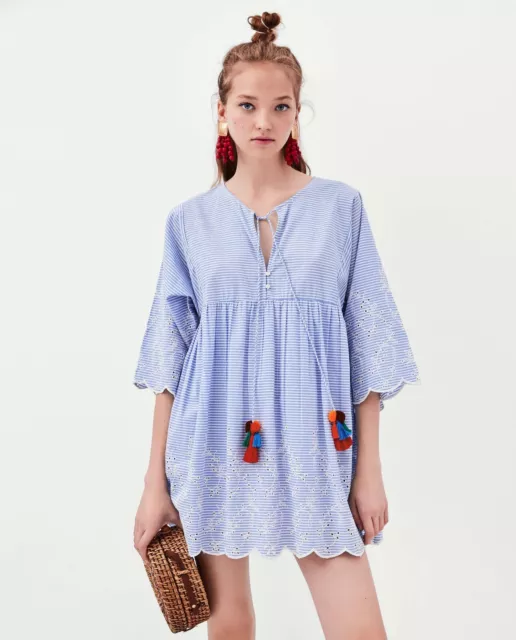 Zara dress with pom hot sale poms