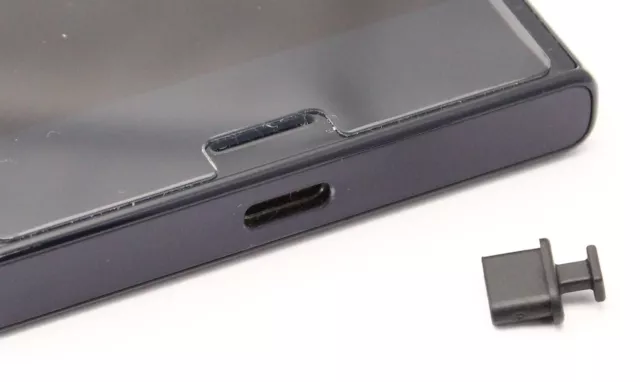 Schutz Stecker (Staub/Schmutz) für USB C-Buchse, mit Griff, schwarz, 2 Stück