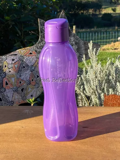 Tupperware Drink Water Eco Bottle Flip Lid Purple Glitter 750Ml