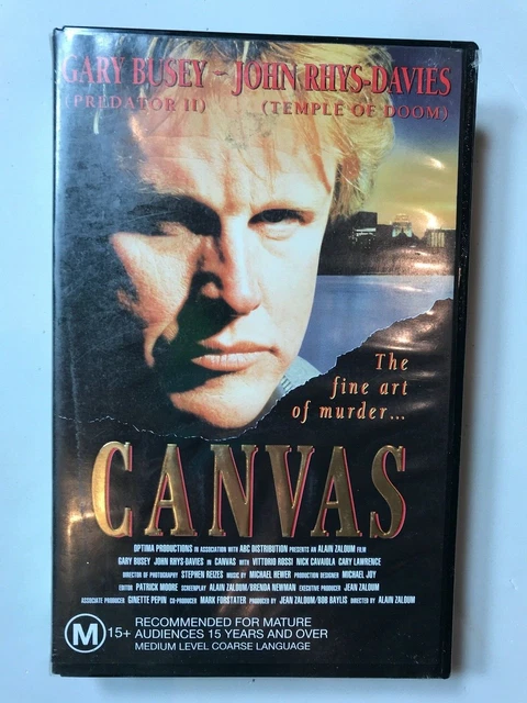 Rare 90s CANVAS Gary Busey Crime Drama Movie VHS Video Ex Rental Tape 1992