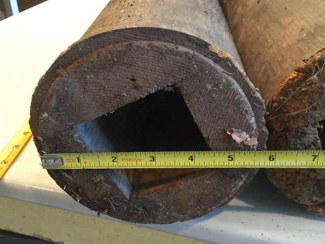 Qty 2 ARCH SALVAGE-ANTIQUE WOOD COLUMNS/PILLARS ~ 54.5" LONG 9