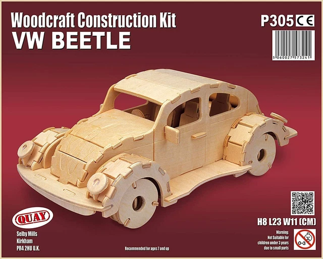 VW BEETLE CAR Woodcraft Construction Kit Vehicle 3D Wooden Car Model