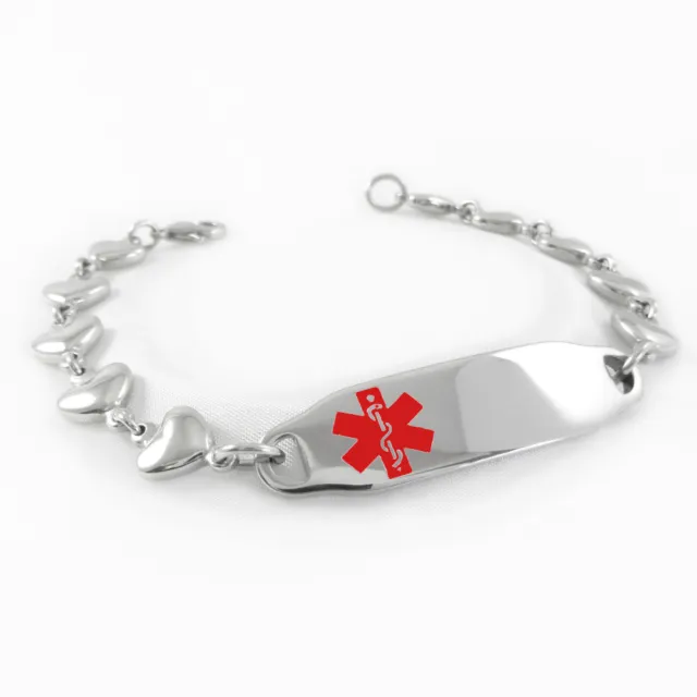 MyIDDr - Women's - Pre Engraved - DIABETES TYPE I Medical Alert ID Bracelet