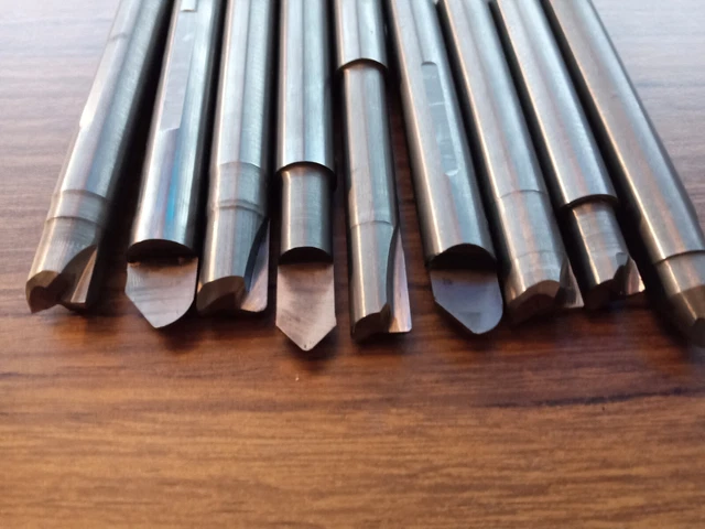9 pc lot 1/2" carbide cutter blanks for Deckel engraver ground points C2 grade
