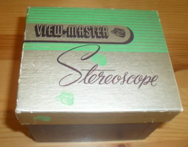 Vintage Sawyer's Viewmaster Stereoscope in Original Box with 14 Picture Reels