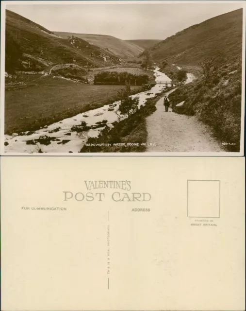 Doone Valley Badgworthy Water 96917 Valentines Real Photo RP