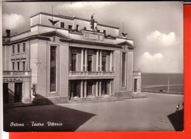 Cartolina  Ortona A Mare B/N Viaggiata 1958 Teatro Vittoria Occasione