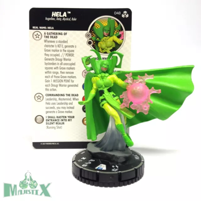 Heroclix Avengers War of the Realms set Hela #048 Super Rare figure w/card!