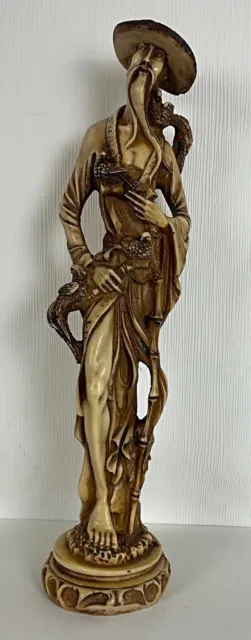 Ancienne XXème statue, sculpture Chinoise en résine