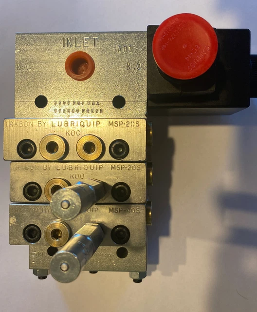 Trabon Metering Manifold MSP-20S, MSP-40S Lubriquip with 24 vdc coil