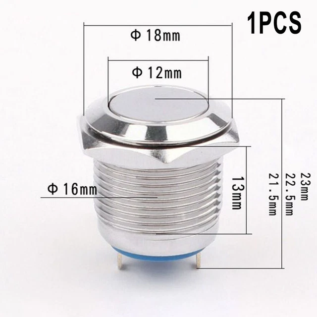 Interrupteur Bouton-poussoir Métallique 22 Mm Haute Tension - Configuration Personnalisable - Neuf