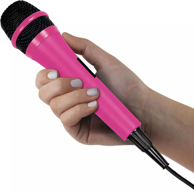 Singing Machine Wired Microphone for Karaoke, (Pink) - Unidirectional Dynamic Vo