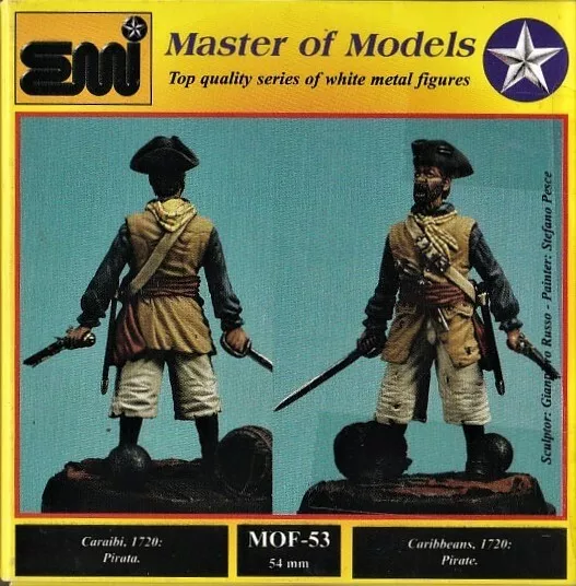 EMI MODEL MOF-53 - CARIBBEANS 1720, PIRATE - 54mm METAL KIT