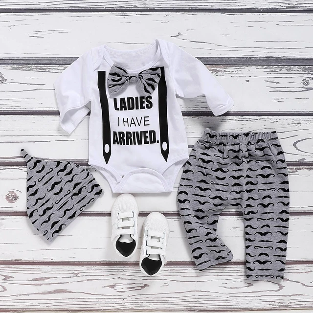 Lapa neonati bambini neonati ragazzi vestiti calze top pantaloni cappello outfits set 4